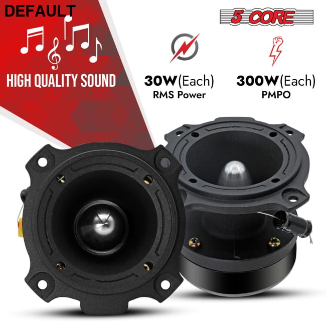 5 Core Tweeters Speakers Car Audio Pair 4 Ohm 3.5 Inch Best Selling Products
