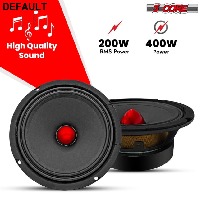 5Core 6.5 Inch 2Pcs Midrange Door Speaker 360W Subwoofer w Car Speakers Best Selling Products