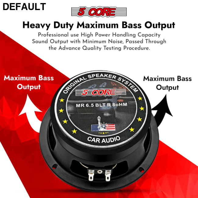 5Core 6.5 Inch 2Pcs Midrange Door Speaker 360W Subwoofer w Car Speakers Best Selling Products