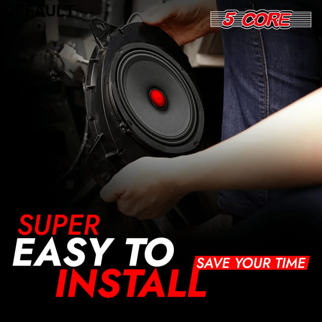 5Core 6.5 Inch 2Pcs Midrange Door Speaker 360W Subwoofer w Car Speakers Best Selling Products