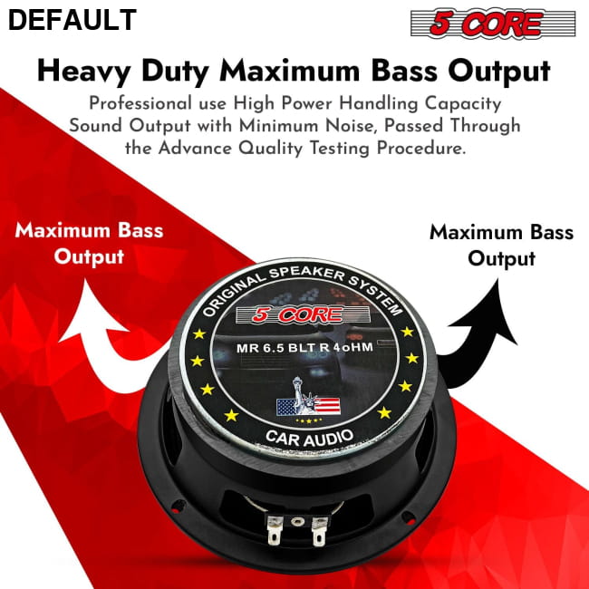 5Core 6.5 Inch 2Pcs Midrange Door Speaker 360W Subwoofer w Car Speakers Best Selling Products
