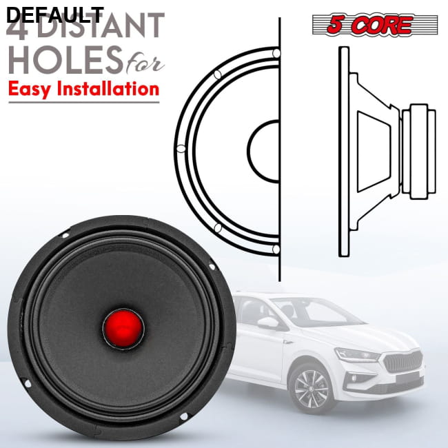 5Core 6.5 Inch 2Pcs Midrange Door Speaker 360W Subwoofer w Car Speakers Best Selling Products