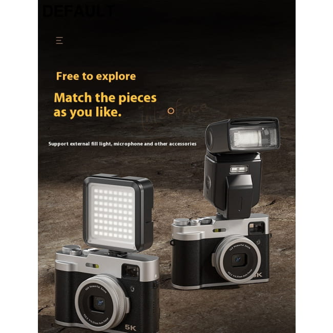 5K HD Dual Camera Fast Viewfinder with Rear Lens Digital Cameras