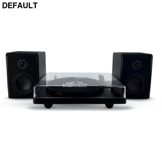 Victor Lincoln Record Player with Stereo Speakers Black / US Home Theater Systems Turntables & Players