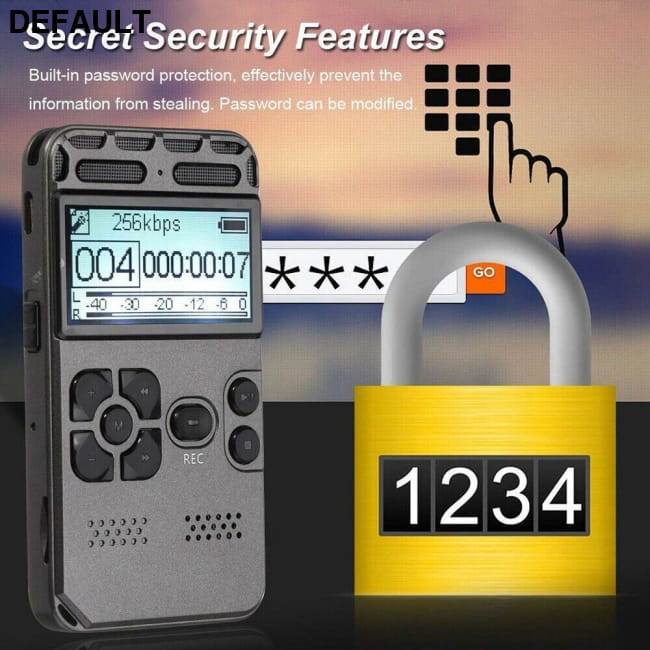 64GB Rechargeable LCD Digital Audio Sound Voice Recorder and MP3 Player Accessories