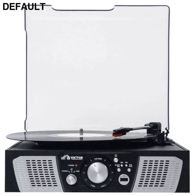 Victor Lakeshore 5-in-1 Hybrid Bluetooth Turntable System Black / US Home Theater Systems Turntables & Record Players