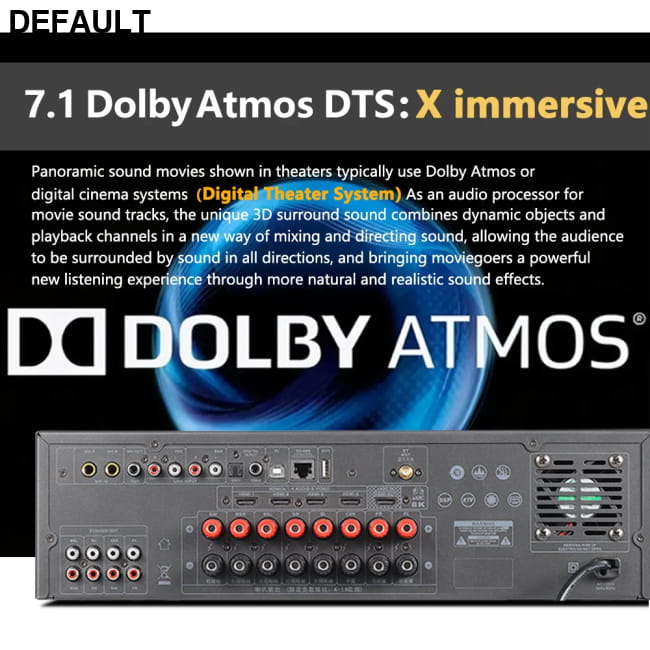 7.1 Home Theater System KTV Amplifier DTS Digital 3D/4K HD Black / MK-8000 T Audio Receiver Electronics