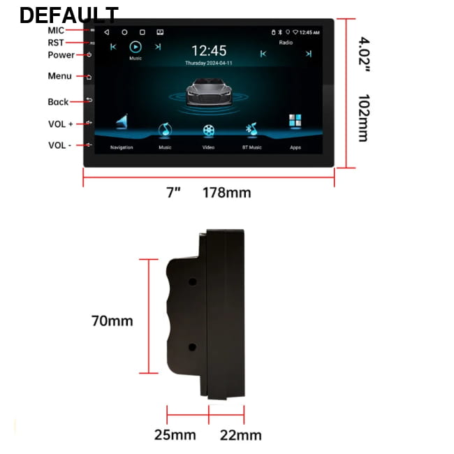7/9/10 inch Universal Android 13 Car Radio 32G/64G Audio Receiver