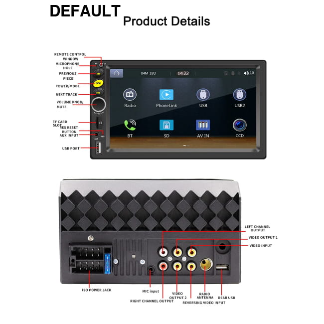 7/9/10 inch Universal Android 13 Car Radio 32G/64G Audio Receiver