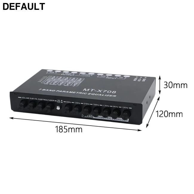 7 Band Parametric Car Audio Equalizer with 12V Amplifier Amplifiers Graphic Equalizers