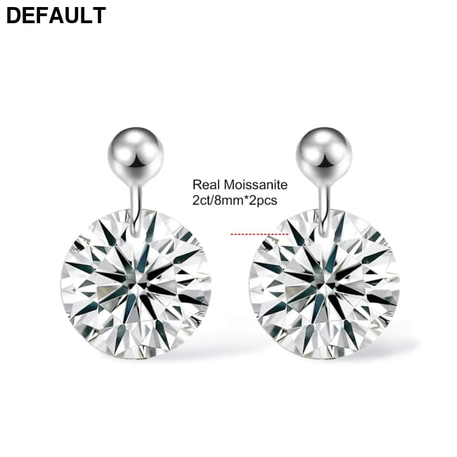 7 Carat Moissanite Dangle Earrings with Silver Hoops Wedding Fine Jewelry 2.0ct and / Full Sterling