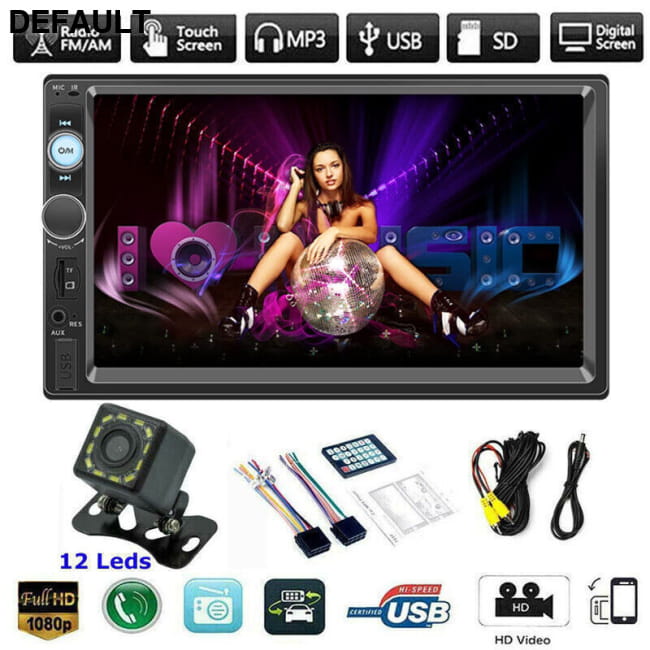 7-inch Bluetooth Car MP5 Player Black Audio Receiver Motor Vehicle A/V Players & In-Dash Systems