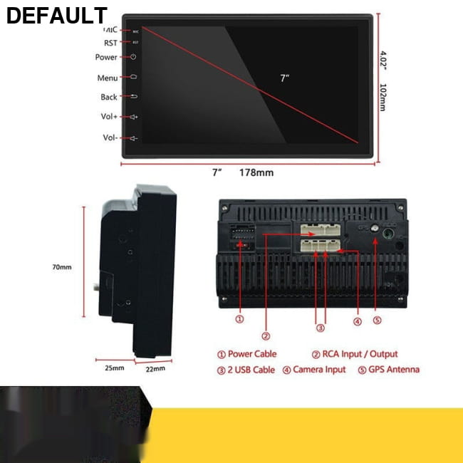 7-inch HD Car Bluetooth MP5 Player Android A Universal Audio Receiver Motor Vehicle A/V Players & In-Dash Systems