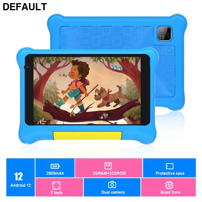 URAO 7 Inch Kid Tablet with Children Android 13 and 32GB ROM Blue / EU / CHINA for 5GB RAM Tablets Computers