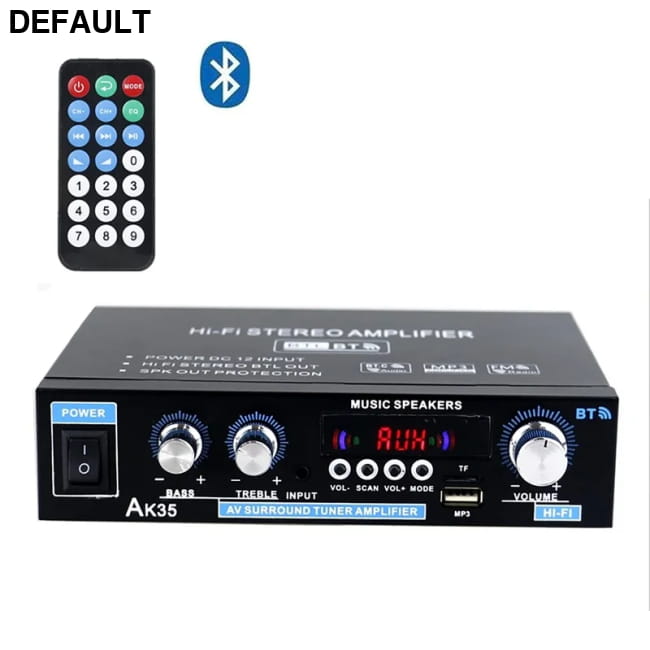 800W Home Car Amplifiers 2 Channel bluetooth 5.0 Stereo Power