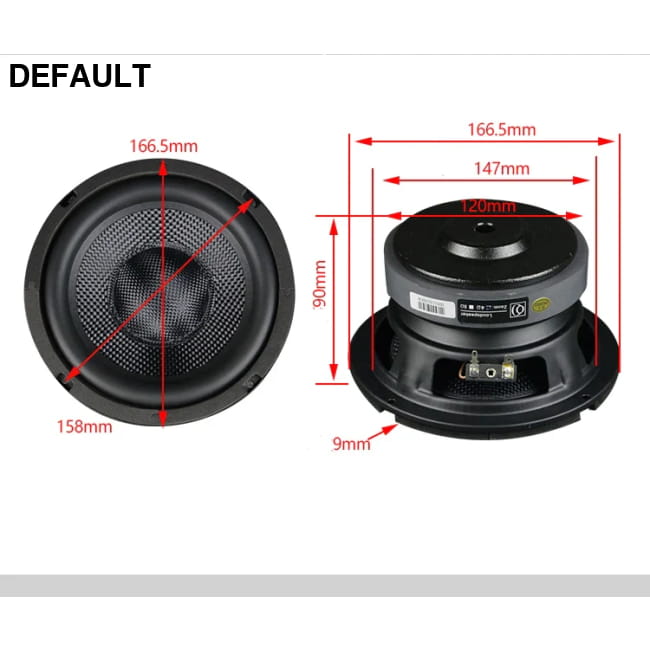 80W-160W 6.5 inch subwoofer speaker unit HIFI 4 ohms 1PCS Car Subwoofers & Enclosures and Electronics