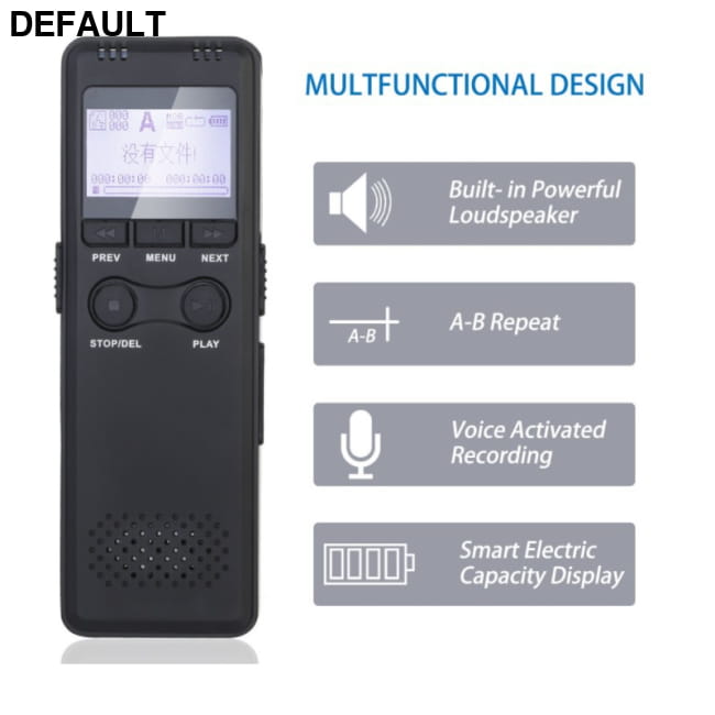 8GB MP3 Player Speed Sound Lectures Meeting Digital Audio 32GB / Black Voice Recorder Electronics