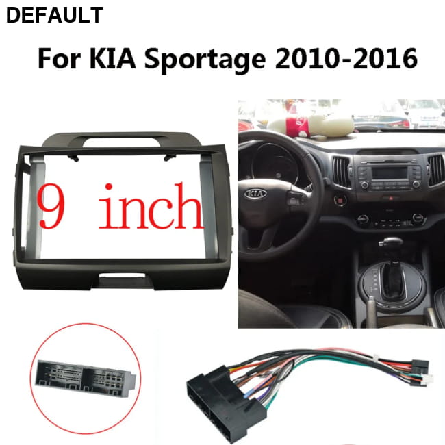 9 inch Car Radio Fascia for KIA SPORTAGE 2010-2015 Stereo frame-cord Installation Kit Electronics