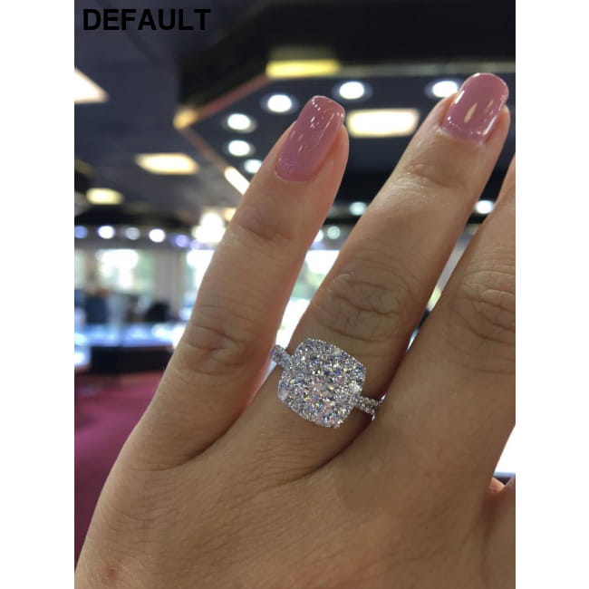925 Silver Color Sterling 2 Carats Diamond Ring for Women Rings