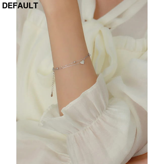 925 Sterling Silver Double Layer Heart-shaped Bracelet Bracelets Best Selling Products