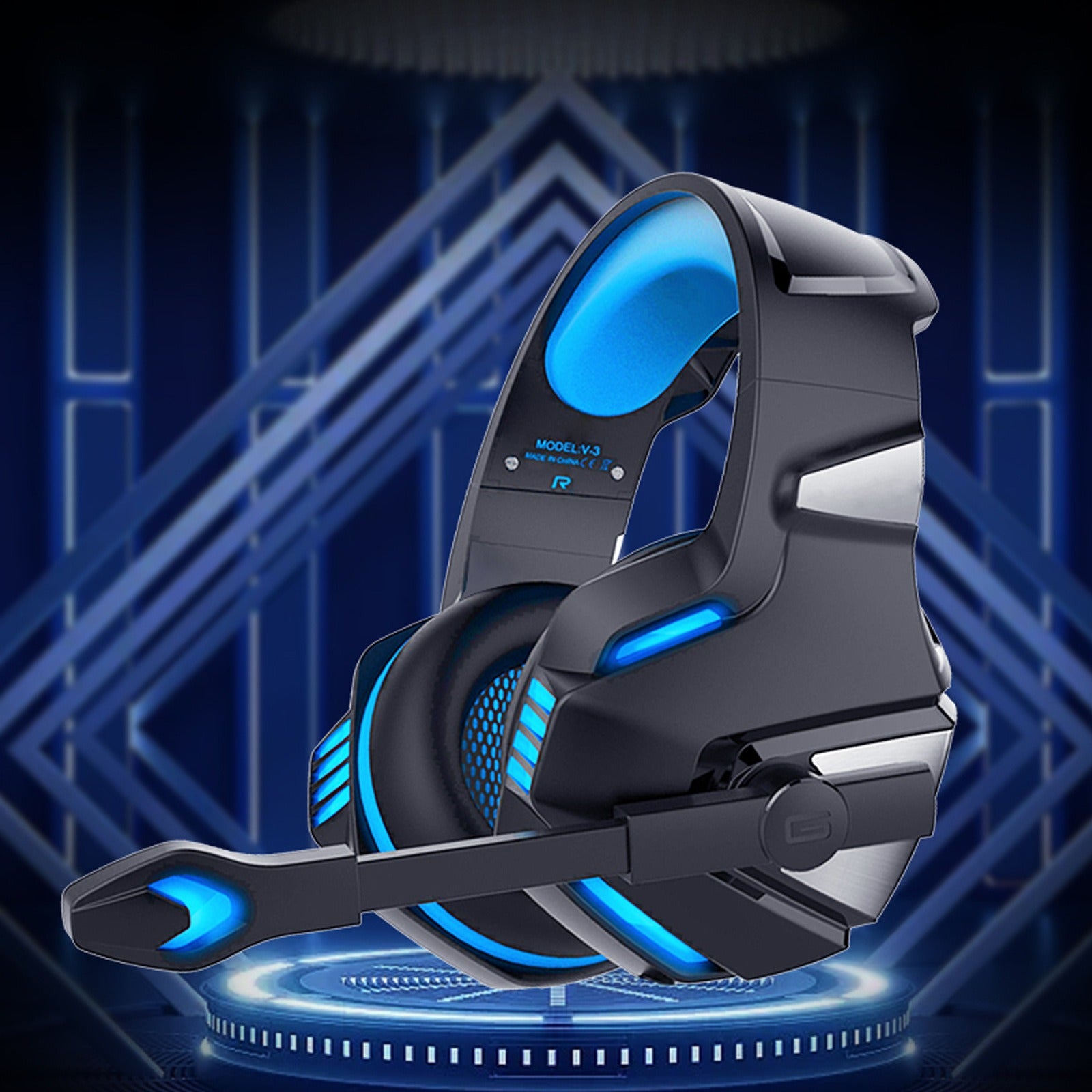 Head mounted gaming headphones RGB wired mobile phones computers subwoofers Wired Headphones Best Selling Products