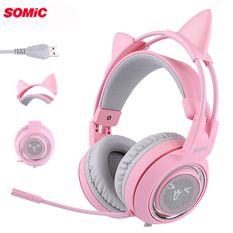 Wired Headphones Gaming Headset 3.5mm Stereo Surround Sound USB 7.1 Led Light Earphones With Microphone For PS4 Game