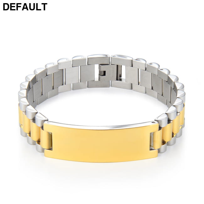 A Sleek Fashion Forward Alloy Bracelet Gold And Silver Color / 1.2X21CM Sterling Bracelets
