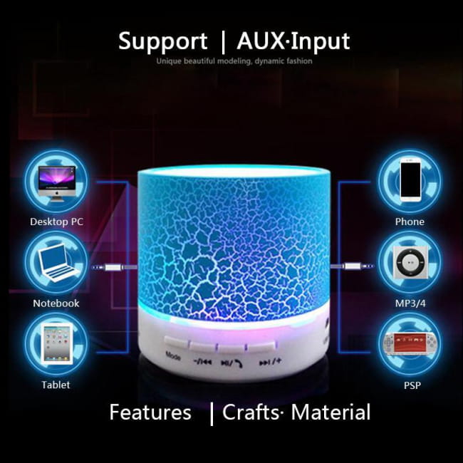 A9 LED Bluetooth Speaker Mini Speakers Hands Free Portable