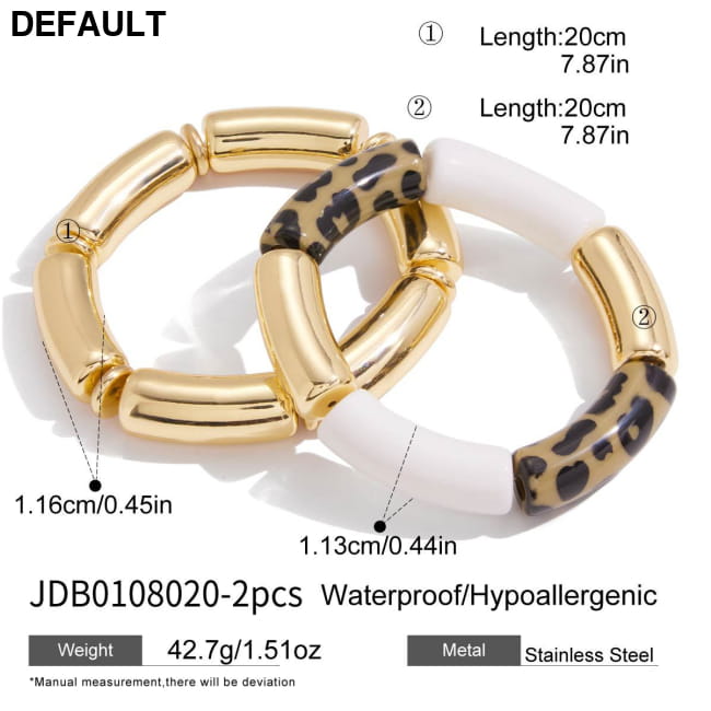 Affordable Luxury-style Jewelry Bracelets For Women JDB0108020 2pcs Sterling Silver