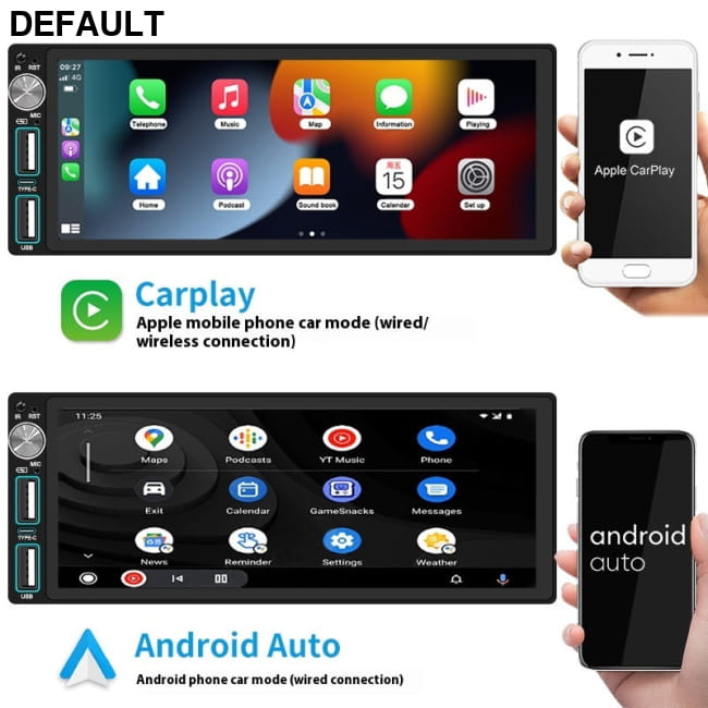 All-in-one Bluetooth Rear View Car Player 6087 Wired Carplay DVD GPS Players Best Selling Products Motor Vehicle A/V &