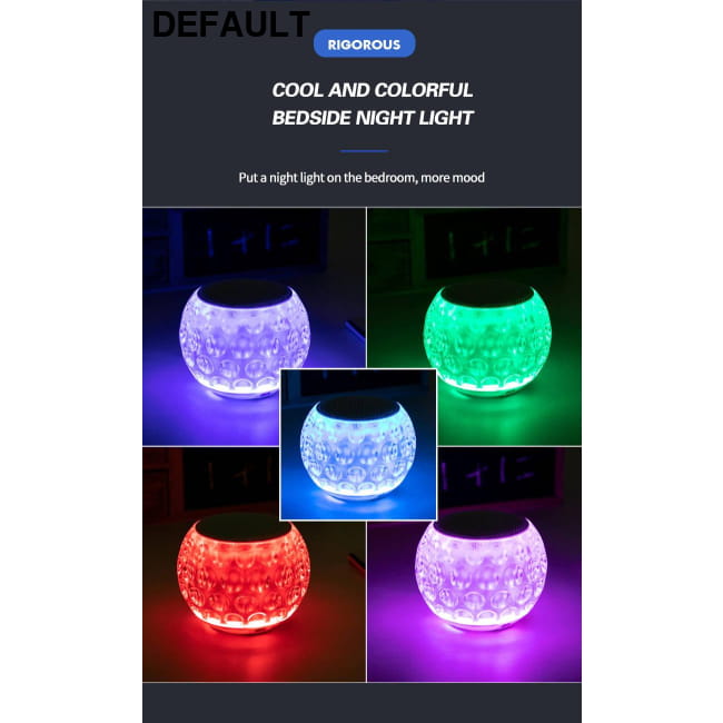 Amazon Hot Sale Two Channel Colorful LED Light Bedside Lamp White Mini Bluetooth Speakers Electronics
