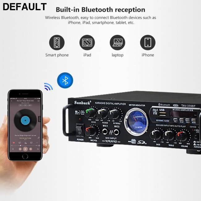 Amplificador Bluetooth AV Power Audio Amplifier Board EU Conversion Plug Home Receiver Amplifiers