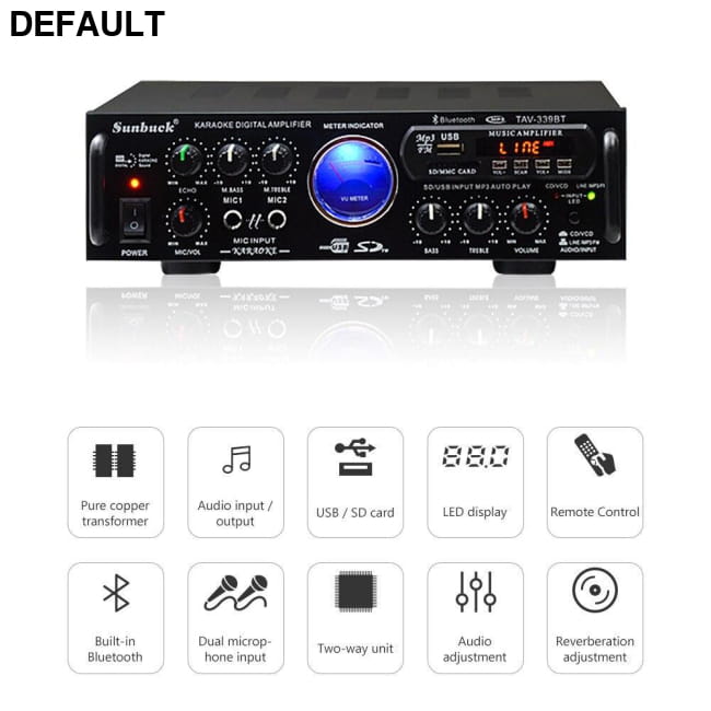 Amplificador Bluetooth AV Power Audio Amplifier Board Home Receiver Amplifiers