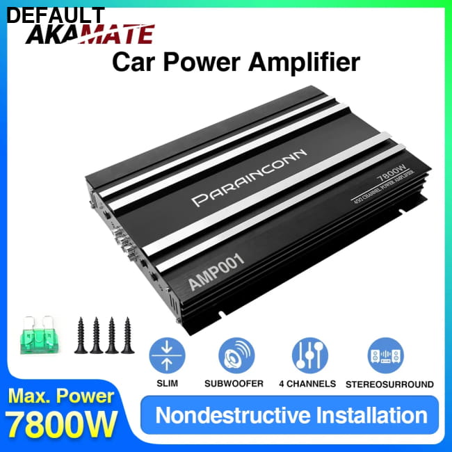 Amplifier for Car Audio High Power 4 Channel 12V Digital Amplifiers Motor Vehicle