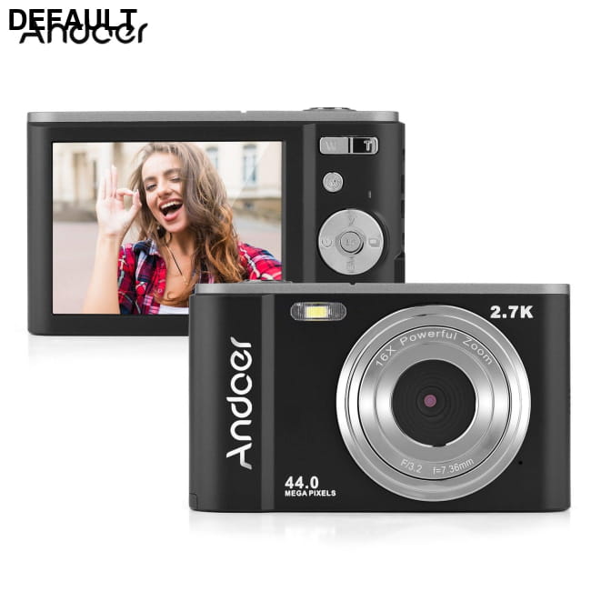 Andoer Mini Digital Camera 44MP 2.7K 16X Zoom Self-Timer Cameras Electronics