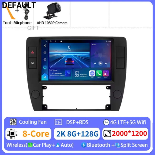 Android 15 Multimedia For Volkswagen Passat B5 2000 - 2005 2K 8G-128G 1080P CAM Car DVD GPS Players