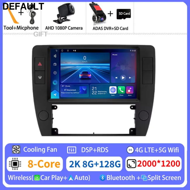 Android 15 Multimedia For Volkswagen Passat B5 2000 - 2005 2K 8G-128G CAM DVR Car DVD GPS Players