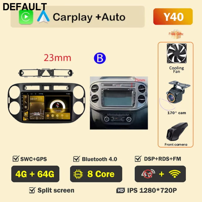Android Auto Multimedia For VOLKSWAGEN VW GOLF 5 PLUS 4-64G DVR B Car DVD GPS Players Navigation Systems