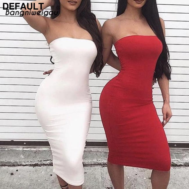Bangniweigou Sexy Off Shoulder Tube Dress Summer Women Jumpsuits & Rompers Dresses