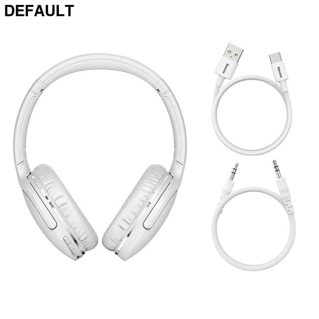 Baseus D02 Pro wireless headphones White / China Wireless Headphones Over-Ear