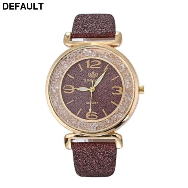 Best Selling Watch Fashion Women Watches Luxury Crystal Coffee Products