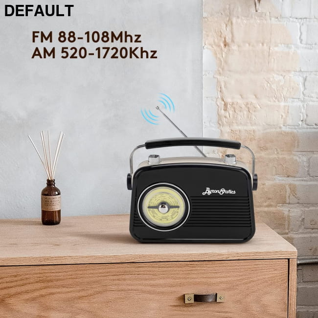 Black AM FM Radio - Small Portable Radios Vintage Retro - AM/FM