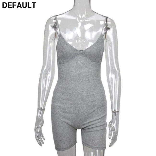 Black Gray Orange Sexy Strappy Knit Playsuit Bodycon Women / XL Jumpsuits & Rompers Best Selling Products