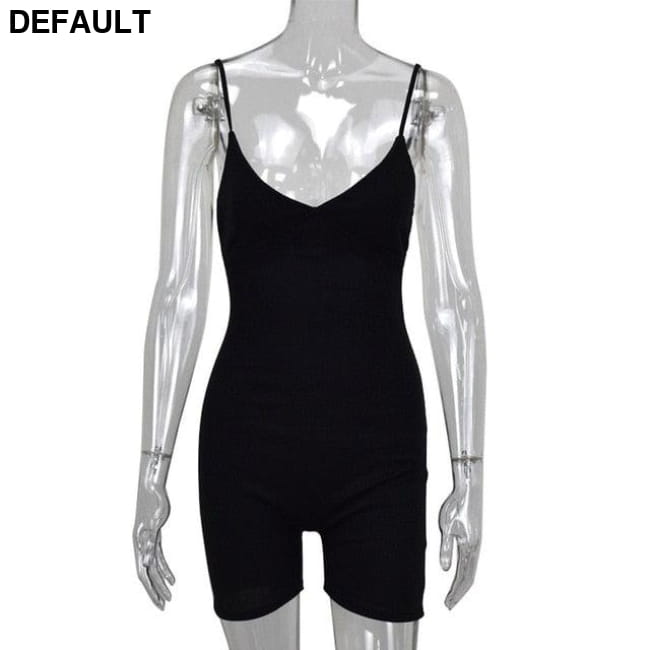 Black Gray Orange Sexy Strappy Knit Playsuit Bodycon Women / XL Jumpsuits & Rompers Best Selling Products