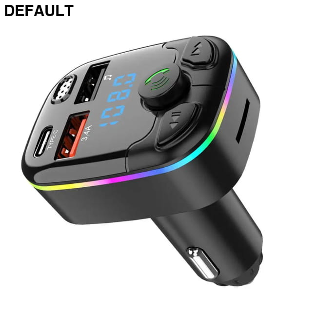 Bluetooth 5.0 Car FM Transmitter PD Type-C Dual USB Ambient black / CN Transmitters