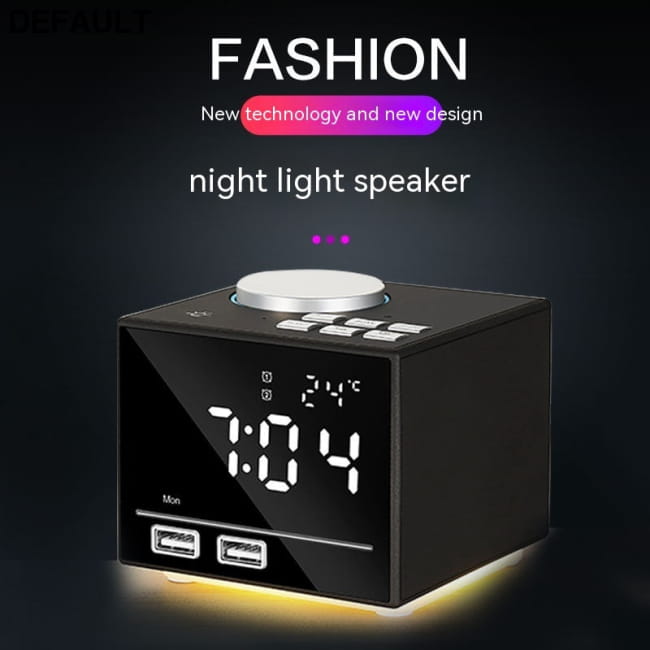 Bluetooth Speaker Colorful Alarm Clock Radio Smart Portable Radios Speakers