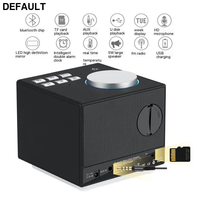 Bluetooth Speaker Colorful Alarm Clock Radio Smart Portable Radios Speakers