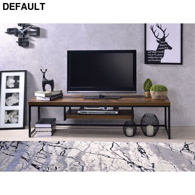 Bob TV Stand in Weathered Oak & Black Home Stands Entertainment Centers