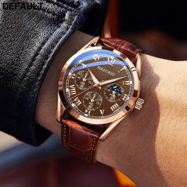 Business Watch Men’s Belt Quartz brown Men Watches