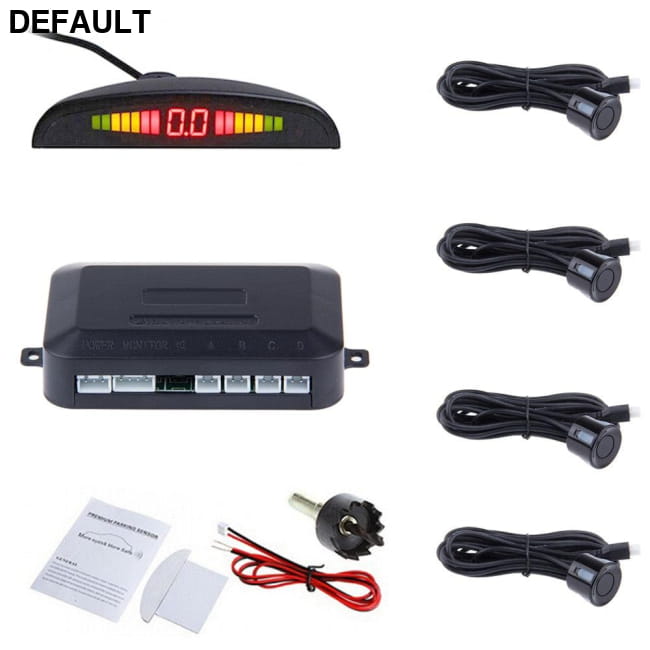 Car Auto Parktronic LED Parking Sensor With 4 Sensors Alarm & Security Systems